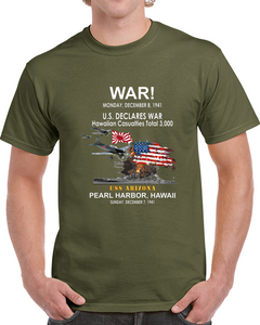 Navy - War - Attack On Pearl Harbor - Japanese Planes - Uss Arizona Classic T Shirt