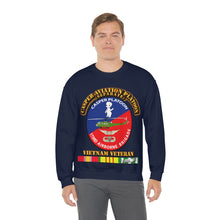 Load image into Gallery viewer, Unisex Heavy Blend Crewneck Sweatshirt - Army - Casper Aviation Platoon - Vietnam Veteran - w Txt
