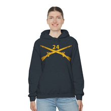 Load image into Gallery viewer, Unisex Heavy Blend Hooded Sweatshirt - Army - 24th Infantry Regiment Branch Wo Txt
