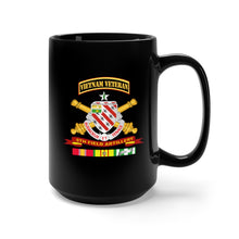 Load image into Gallery viewer, Black Mug 15oz - Army - 8th Field Artillery w Br - Ribbon VN SVC Vet Tab
