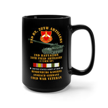 Load image into Gallery viewer, Black Mug 15oz - Army - 2nd Bn 28th Artillery - 175mm - Hindenburg Ansbach Germany  w COLD SVC
