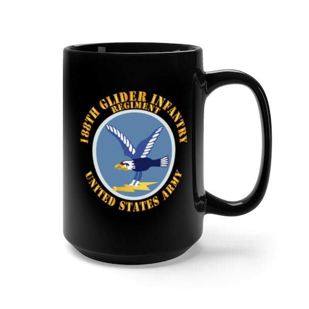 Black Mug 15oz - Army  - 188th Glider Infantry Regiment - SSI X 300