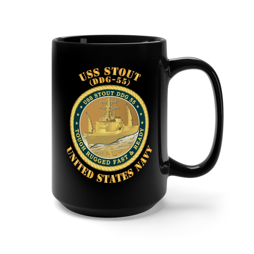 Black Mug 15oz - Navy - USS Stout (DDG-55) X 300