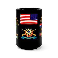 Load image into Gallery viewer, Black Mug 15oz - Army - 9th Infantry Div - US Army - Old Reliables - Vietnam Veteran with CIB
