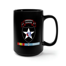 Load image into Gallery viewer, Black Mug 15oz - 1st Ranger Infantry Co - 2nd ID SSI w Korea Svc X 300
