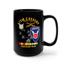 Load image into Gallery viewer, Black Mug 15oz - Army - 17th Cavalry (Air CAv) - 11th Airborne Division w SVC
