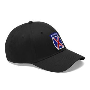 Twill Hat - Army - 10th Mountain Division without Text - Embroidery