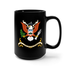 Black Mug 15oz - Army - Regimental Colors -3rd Infantry wo Flag X 300