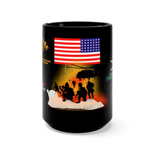 Load image into Gallery viewer, Black Mug 15oz - Army - 10th Mountain Division - Ski Combat, Winter Warfare &quot;Climb to Glory&quot;, Rough Terrain, Mountaineering
