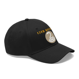 Twill Hat - Army - 15th Division with Text - Embroidery