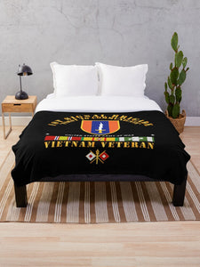 Army - 1st Signal Bde SSI w VN SVC Throw Blanket