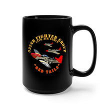 Load image into Gallery viewer, Black Mug 15oz - AAC - 332nd Fighter Group - 12th AF - Red Tails
