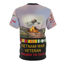 Load image into Gallery viewer, All Over Printing - Death from Above - Vietnam Veteran with Vietnam Service Ribbons - Remember the Fallen
