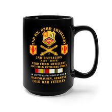 Load image into Gallery viewer, Black Mug 15oz - Army - 2nd Bn 83rd Artillery - 41st FA Gp - Babenhausen Germany w COLD SVC

