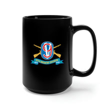 Load image into Gallery viewer, Black Mug 15oz - Army - 95th Infantry Division w Br - SSI - Ribbon X 300
