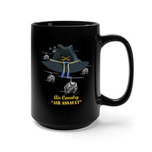 Load image into Gallery viewer, Black Mug 15oz - Army - Cavalry Hat - Air Assault  w Branch w Slicks
