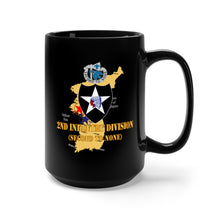 Load image into Gallery viewer, Black Mug 15oz - Army - Korea Map - 2nd Infantry Div - Second to None
