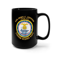 Load image into Gallery viewer, Black Mug 15oz - Navy - USS John C. Stennis (CVN-74) X 300
