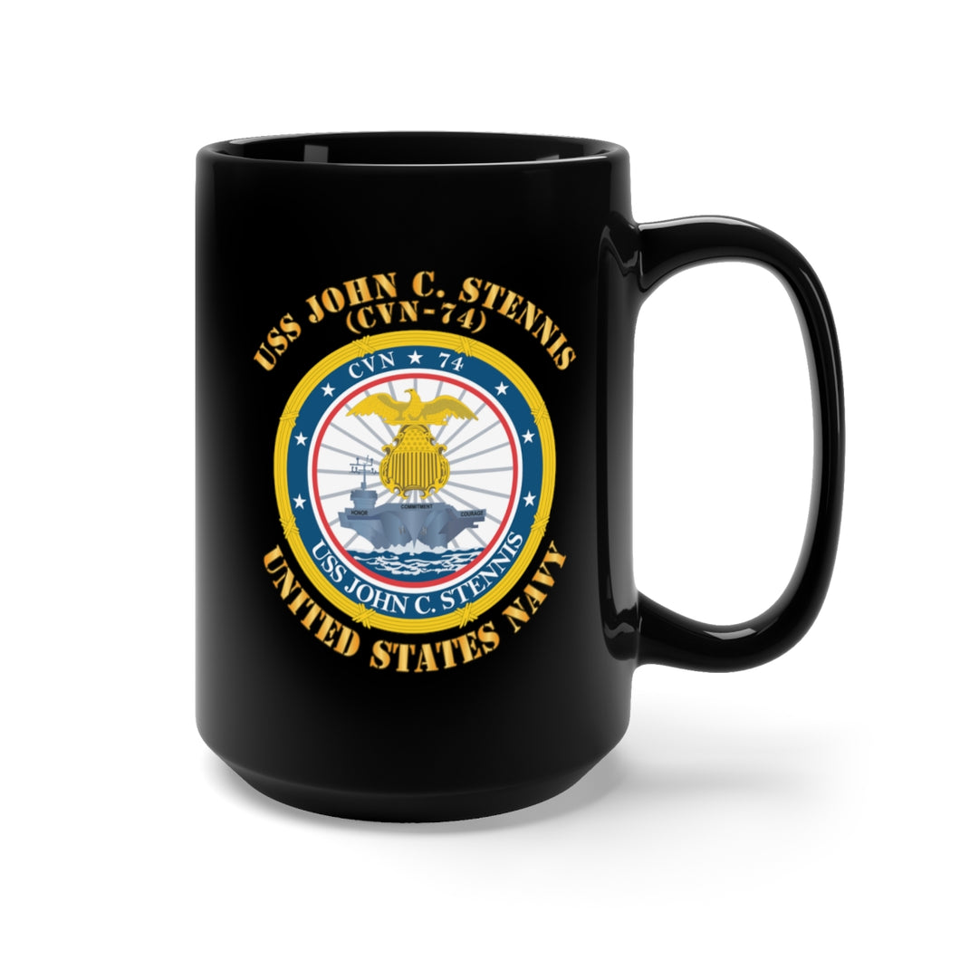 Black Mug 15oz - Navy - USS John C. Stennis (CVN-74) X 300