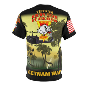 All Over Printing - Army - Special Forces - Recon Team - Arkansas - Razor with Rappel Infiltration with Vietnam War Ribbons - Vietnam