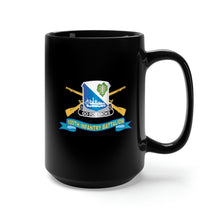 Load image into Gallery viewer, Black Mug 15oz - 100th Infantry Battalion w Br - SSI - Ribbon X 300
