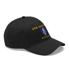 Load image into Gallery viewer, Twill Hat - Army - 8th Infantry Division with Text - Embroidery
