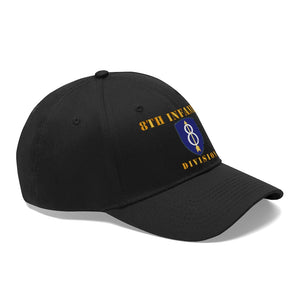 Twill Hat - Army - 8th Infantry Division with Text - Embroidery