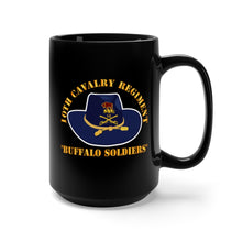 Load image into Gallery viewer, Black Mug 15oz - Army - 10th Cavalry Regiment - Buffalo Soldiers
