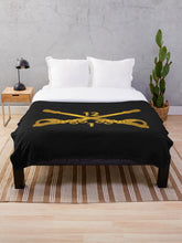 Load image into Gallery viewer, Army - 1st Battalion - 12th Cavalry Branch wo Txt Throw Blanket
