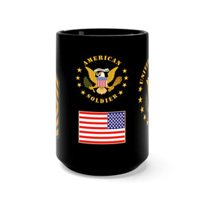 Black Mug 15oz - Army - Master Sergeant - MSG wo Txt