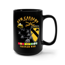 Load image into Gallery viewer, Black Mug 15oz - Army - 8th Cavalry (Air Cav) - 1st Cav Division w SVC
