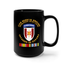 Load image into Gallery viewer, Black Mug 15oz - Army - Just Cause - 44th Med Bde Operation Just Cause Panama w Svc Ribbons
