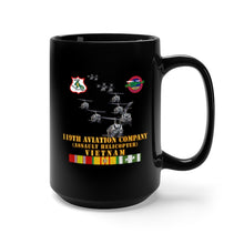 Load image into Gallery viewer, Black Coffee Mug 15oz - Army - 119th Aviation Company (Assault Helicopter) w SSI w VN SVC X 300
