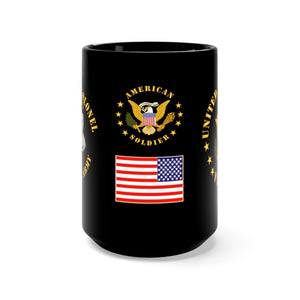 Black Mug 15oz - Army - Lieutenant Colonel - LTC - Veteran - V1