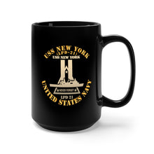 Load image into Gallery viewer, Black Mug 15oz - Navy - USS New York (LPD-21) X 300
