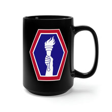 Load image into Gallery viewer, Black Mug 15oz - Army - 442nd Infantry Regimental Combat Team - SSI X 300
