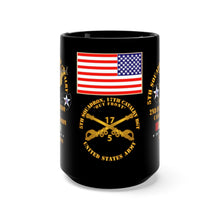 Load image into Gallery viewer, Black Mug 15oz - Army - 5th Squadron, 17th Cavalry (Recon) - Camp Gary Owen - Korea (DMZ) with Korean Service Ribbons
