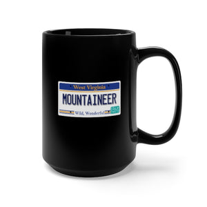 Black Mug 15oz - Govt - License - WV - Mountaineer