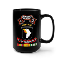 Load image into Gallery viewer, Black Mug 15oz - SSI - Vietnam - L Co 75th Ranger - 101st Abn - LRSD w Vn Svc X 300
