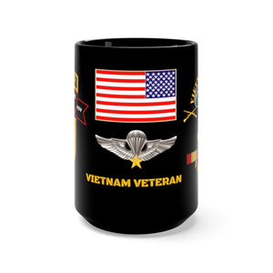 Black Mug 15oz - Army - 1st Ranger Battalion (Airborne) - Operation Urgent Fury - Invasion of Grenada