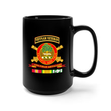 Load image into Gallery viewer, Black Mug 15oz - Army - 5th Field Artillery w Br - Ribbon VN SVC Vet Tab
