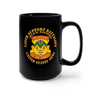Black Mug 15oz - Army - 528th Support Battalion - DUI - Black Daggers X 300