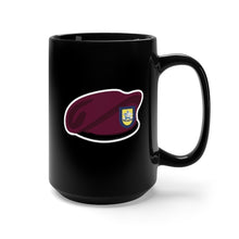 Load image into Gallery viewer, Black Mug 15oz - Army - Maroon Beret - Flash - DUI - 173rd Support Battalion wo Txt X 300
