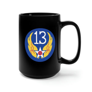 Black Mug 15oz - AAC - SSI - 13th Air Force wo Txt X 300