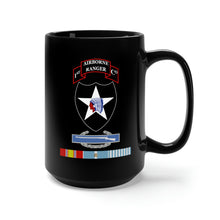Load image into Gallery viewer, Black Mug 15oz - 1st Ranger Infantry Co - 2nd ID SSI w CIB Korea Svc X 300
