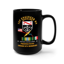 Load image into Gallery viewer, Black Mug 15oz - Army - Faithful Patriot - 1st Engineer Bn - Protecting Boder w AFSM SVC
