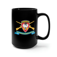Load image into Gallery viewer, Black Mug 15oz - Army - 555th Parachute Infantry Battalion - SSI w Br - Ribbon X 300
