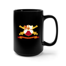 Load image into Gallery viewer, Black Mug 15oz - Army - 24th Field Artillery w Br - Ribbon
