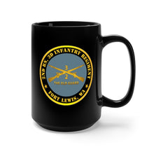 Load image into Gallery viewer, Black Mug 15oz - Army - 2nd Bn 3d Infantry Regiment - Ft Lewis, WA - The Old Guard w Inf Branch
