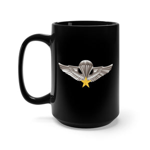 Black Mug 15oz - Vietnam - Vietnam Airborne Qualification Badge X 300